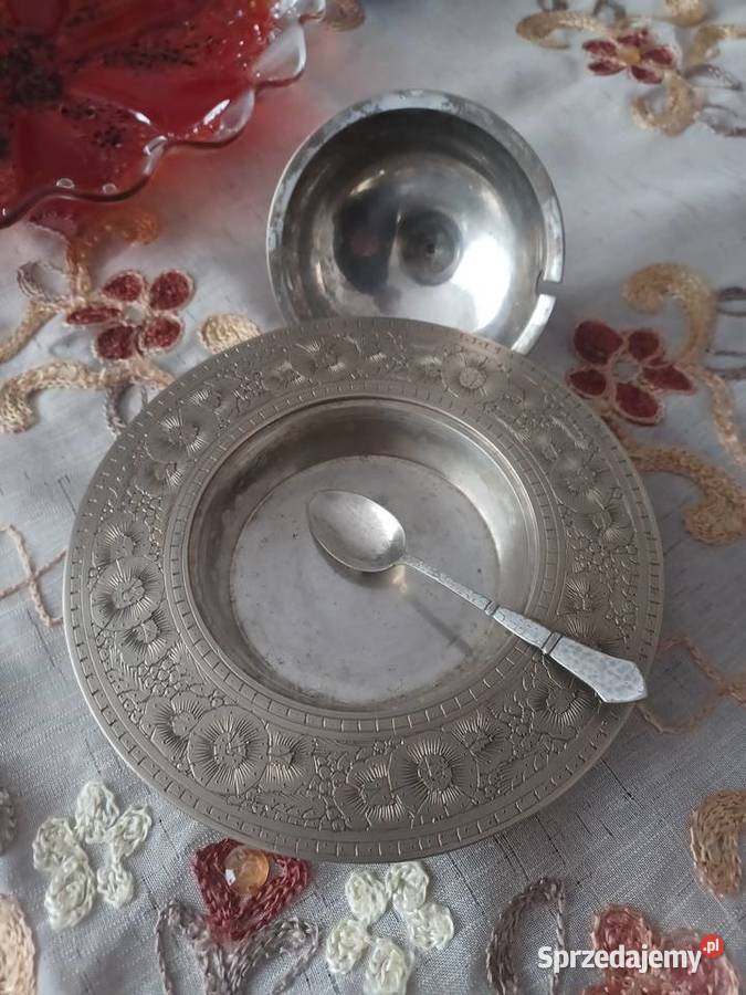 Piękny pojemnik na kawior Mosiądz Poznań