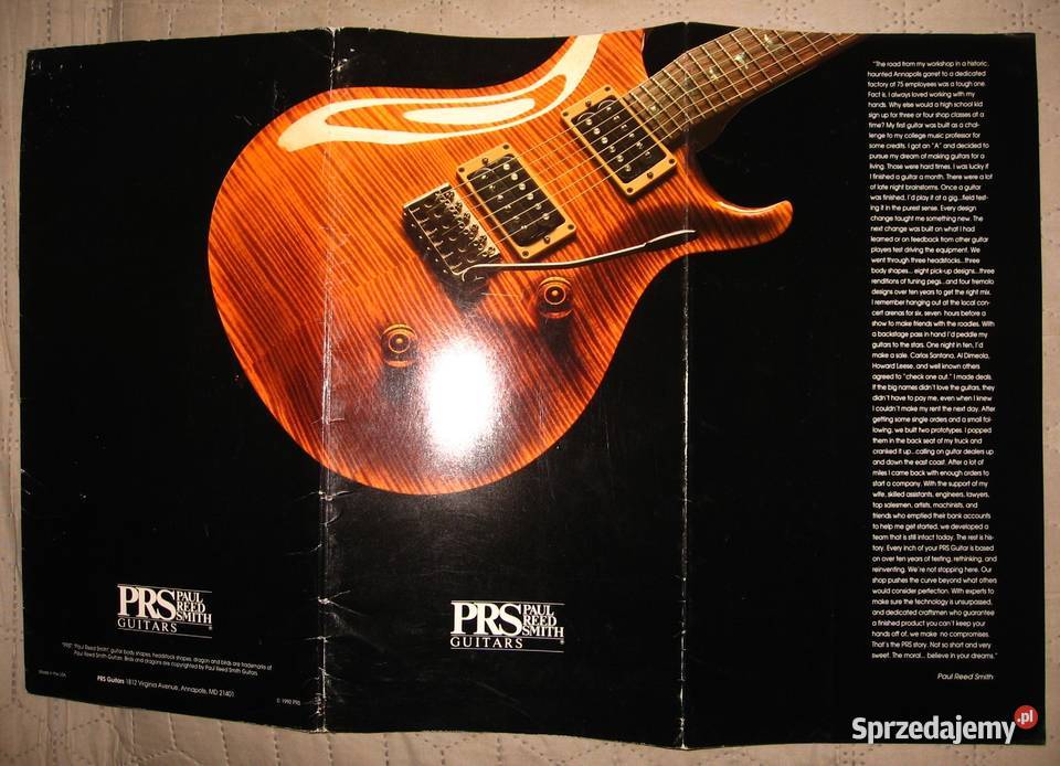 PRS Paul Reed Smith katalog gitar 1992 Kępice sprzedam