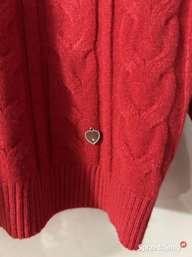 Śliczny czerwony sweter XXL Swetry i golfy Warszawa sprzedam