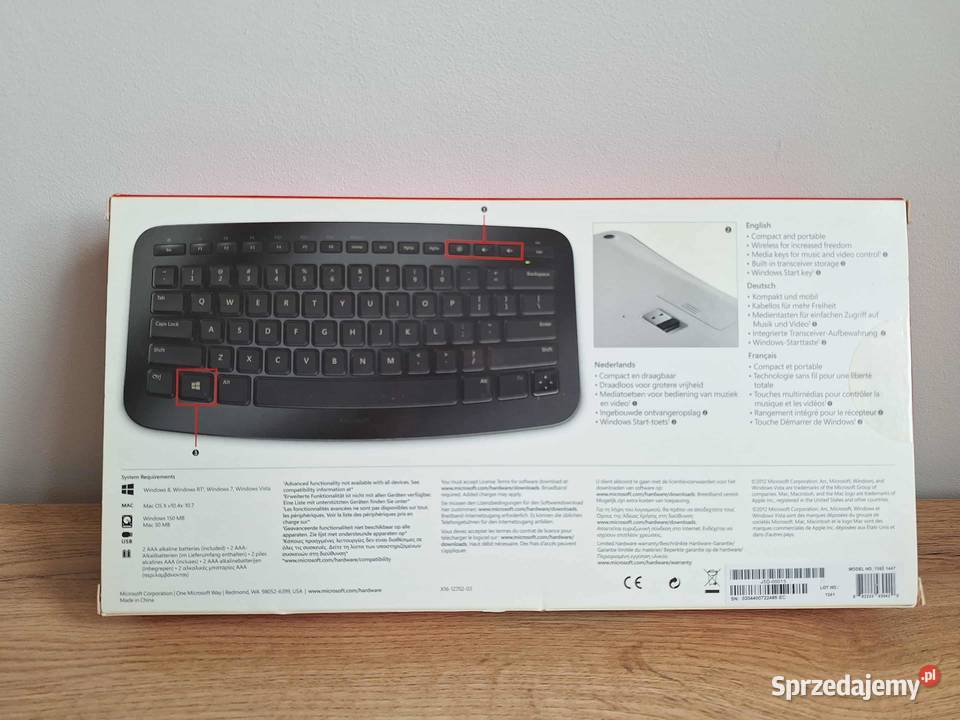 klawiatura Microsoft Arc czarna USB J5D00015 Microsoft Krosno