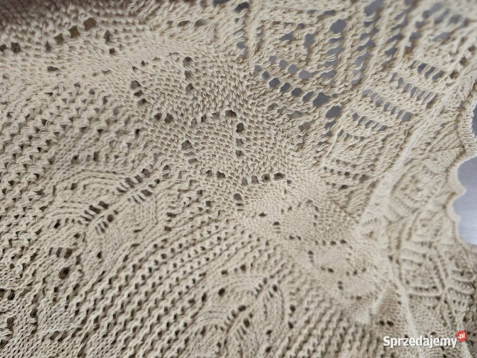 Sukienka szydełkowa boho maxi beżowa Spódnice i sukienki Rybnik