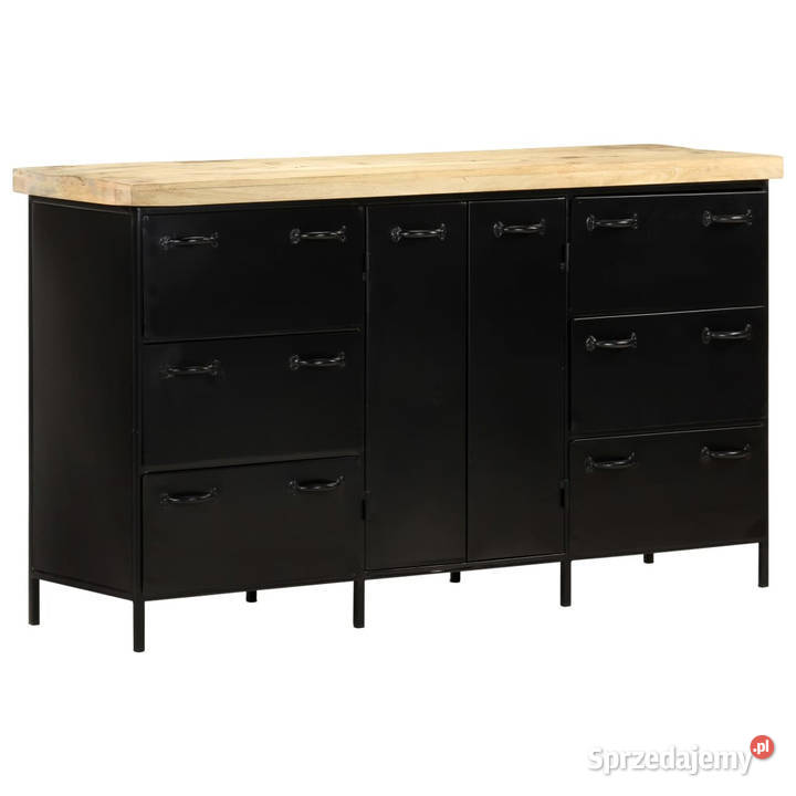 Komoda 140x38x76 surowe drewno mango WM323574 Komody Warszawa