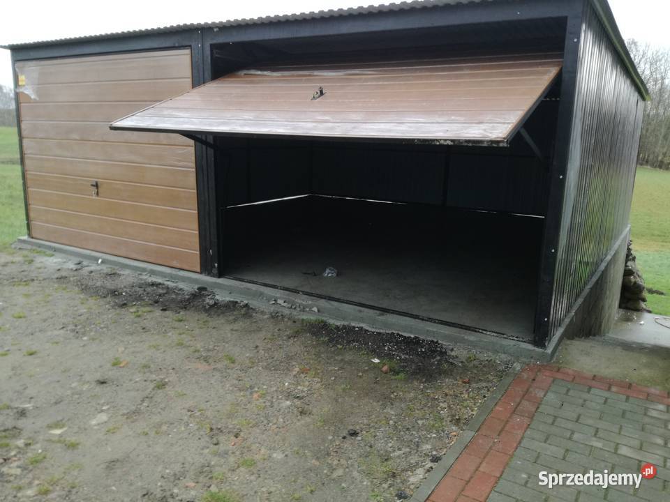 Garaż Blaszany CIEMNY BRĄZ 2xBrama TANIE Garaże Nowy Sącz