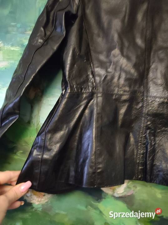 czarna skórzana skórkowa kurtka marynarka żakiet Kielce sprzedam