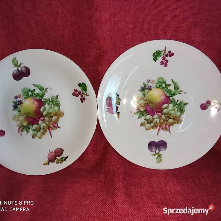 6 talerzyków z owocami Winterling Bavaria Porcelana i szkło