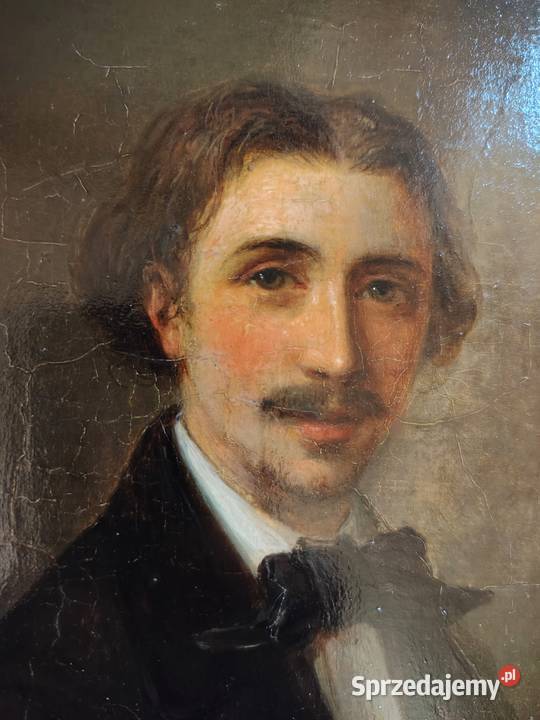 Portret młodzieńca stary obraz olejny Malarstwo Malarstwo