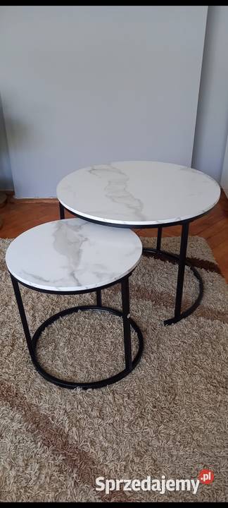 Stoliki KAWOWE 6040 okrągłe ZESTAW 2w1 nowe mazowieckie