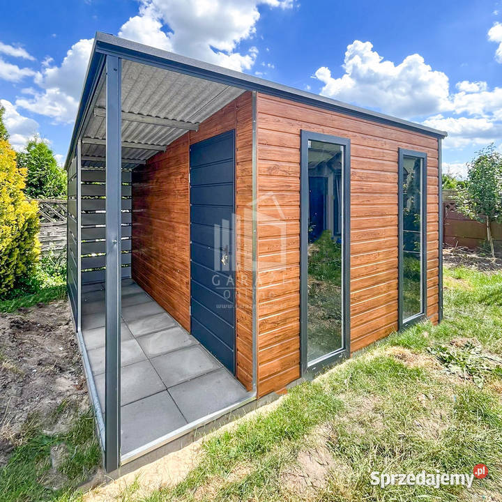 Schowek Domek ogrodowy 2x3m wiata 1m Drzwi 2x Mysłowice