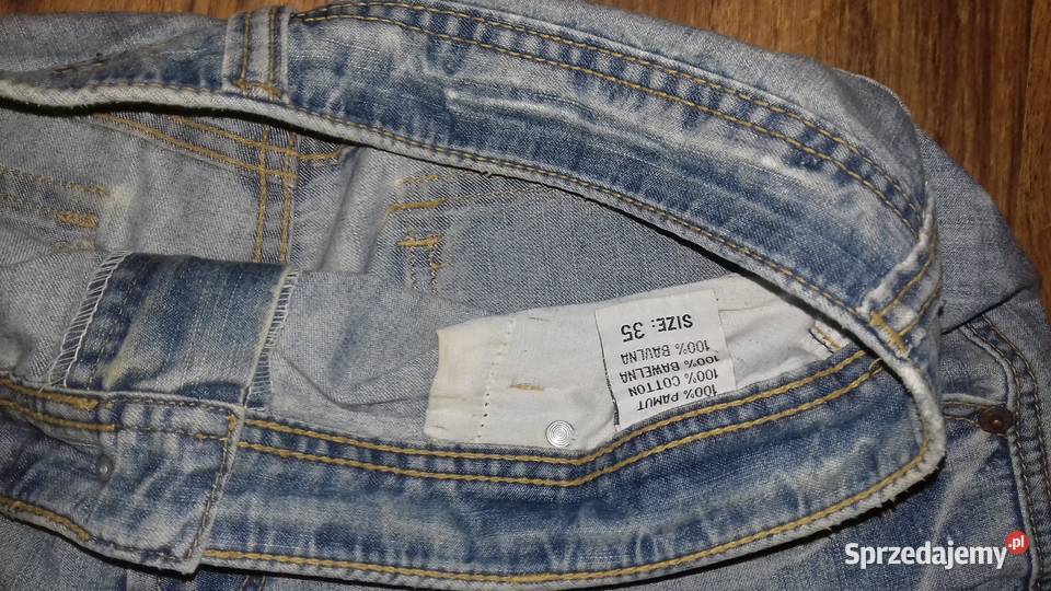Spodenki krótkie Jeans niebieskie ob w pasie 100