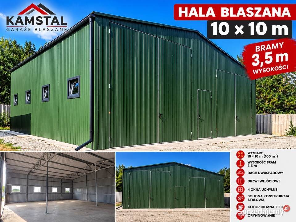 Hala Blaszana Wiata rolnicza Garaż Blaszane 10x10