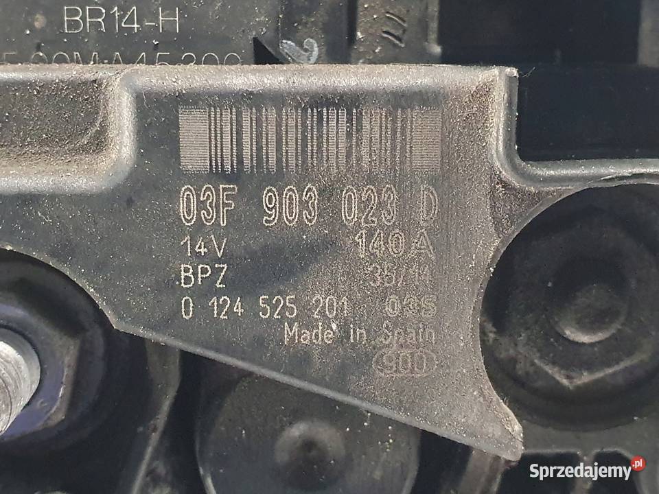 ALTERNATOR Seat Ibiza IV 12 TSI bosch 03F903023D osobowe Chełm