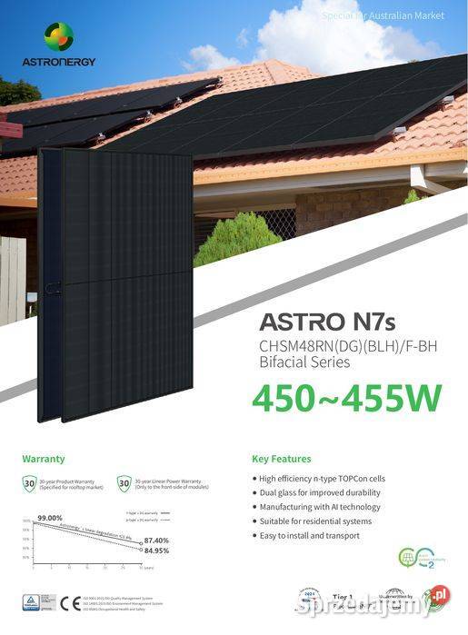 PALETA 36 Astro CHSM48RNDGBLHFBH 455W Bifacial