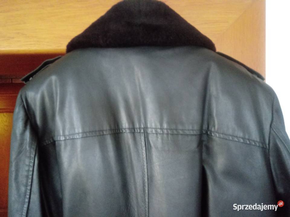NOWY płaszcz skórzany milicyjny MO drogówki Piotrówek