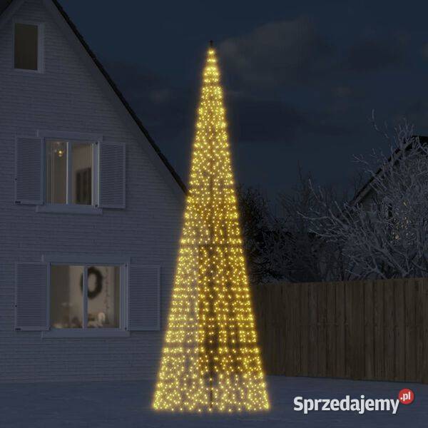 vidaXL Choinka LED na maszcie 1534 LEDs Ciepła Warszawa sprzedam