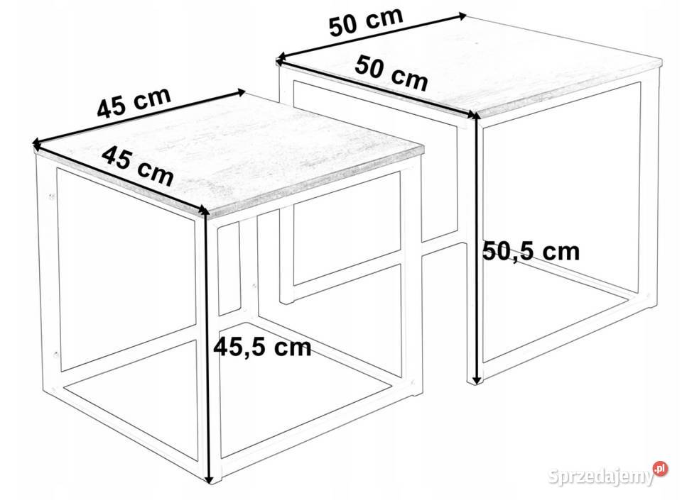 STOLIK KAWOWY ŁAWA STÓŁ ZESTAW 2 LOFT INDUSTRIAL