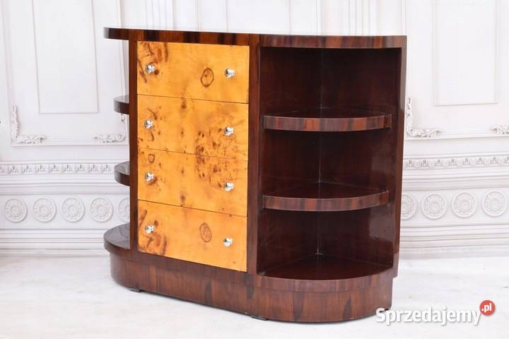 Komoda Regał Styl Art Deco Szafka 4 Szuflady