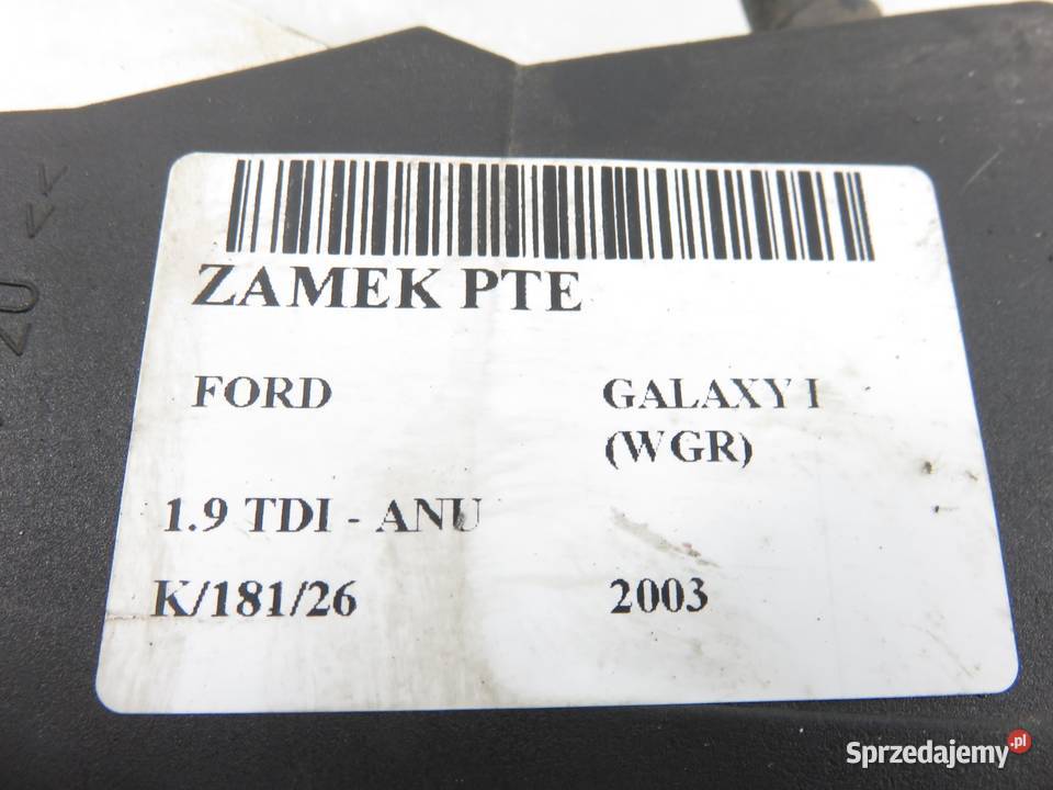 ZAMEK PRAWY TYLNY FORD GALAXY I 6 PIN Zamki, wkładki i kluczyki