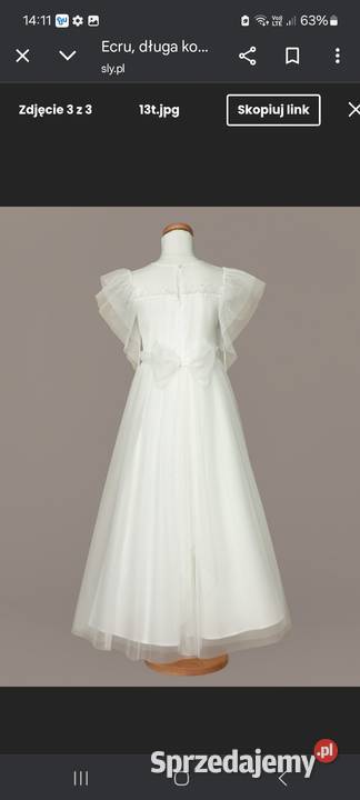 Sukienka komunijna Sly 140 łódzkie Konstantynów Łódzki