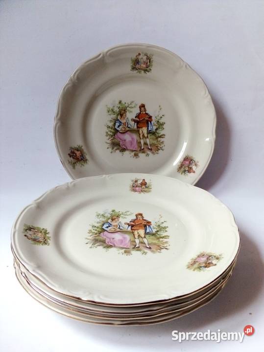 5 płytkich talerzy miłość wiedeńska porcelit Częstochowa