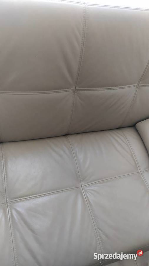 Skórzana kanapa rozkładana 120cm Sofy i kanapy