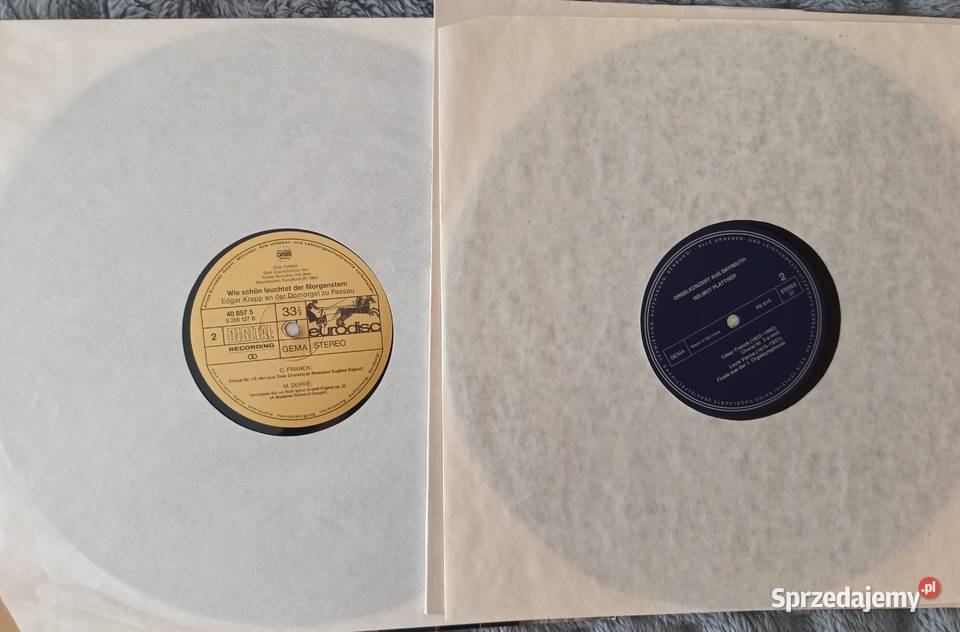 4 albumy winylowe z muzyką organową płyta winylowa wielkopolskie sprzedam