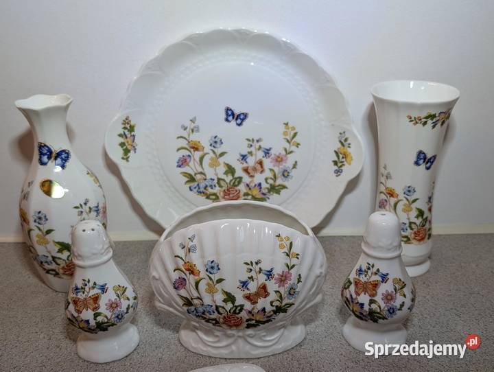 ZESTAW NA STÓŁ Porcelana Aynsley Cottage Garden Piła