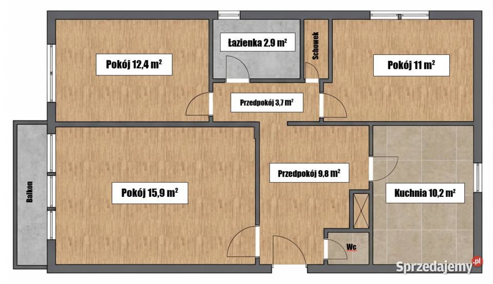 Hetmańska przestronne mieszkanie 68m2 centrum 68.2m2 Rzeszów