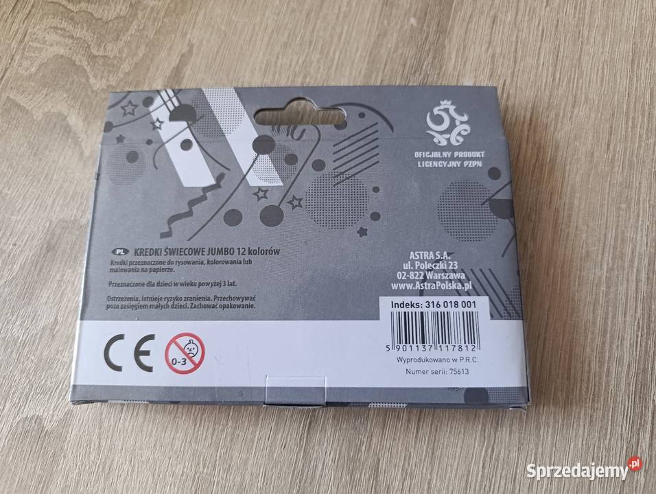 Kredki Świecowe Jumbo Polska Pzpn Astra dzieci Kwidzyn