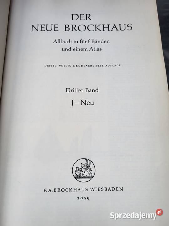 Stara encyklopedia Der Neue Brockhaus tom 3 z Rybnik