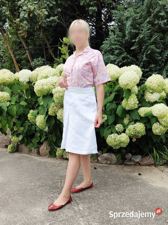 Kolorowa kwiatowa bluzka vintage M 38 L 40 Moda i Styl Szczecin sprzedam