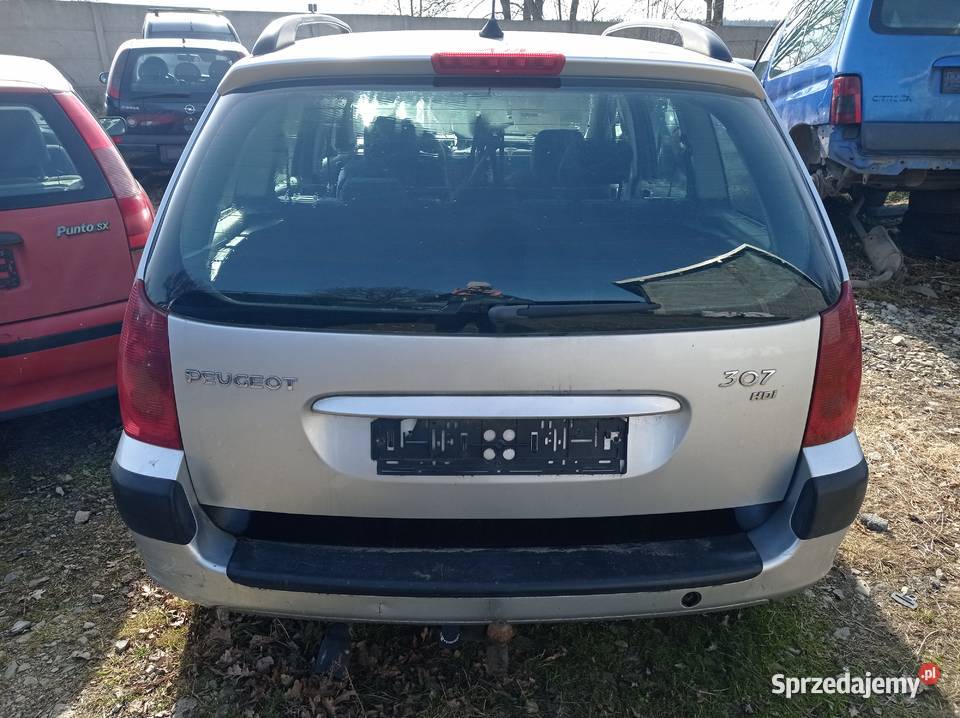 Peugeot 307 20 HDi r 66 kW 2002 r dawca części wielkopolskie Szklarka Myślniewska