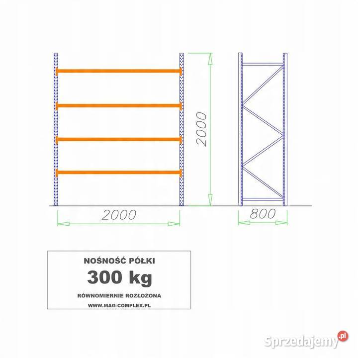 REGAŁ METALOWY MAGAZYNOWY WYTRZYMAŁY MOCNY MRC25 pomorskie Gdańsk sprzedam