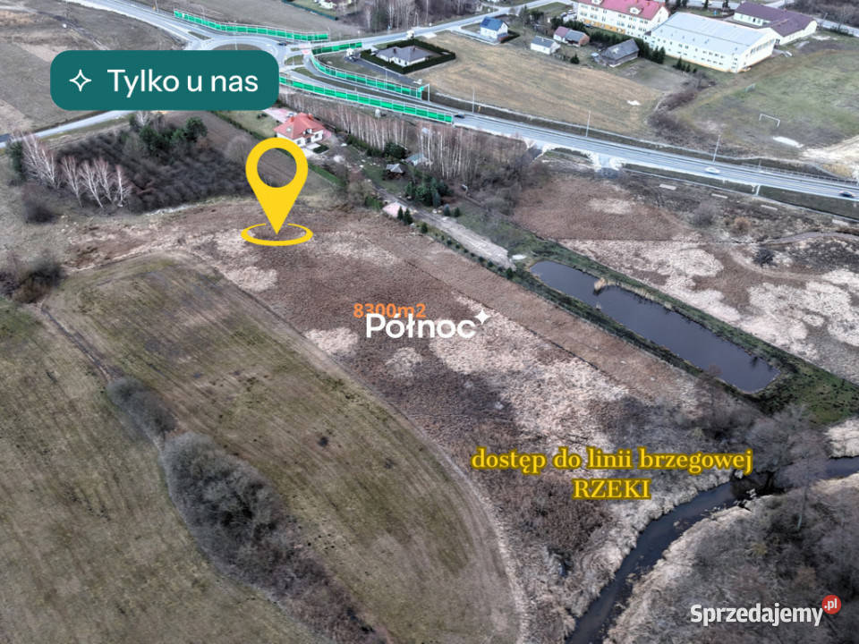 Działka budowlana z pozwoleniem na staw rzece Cicibór Duży
