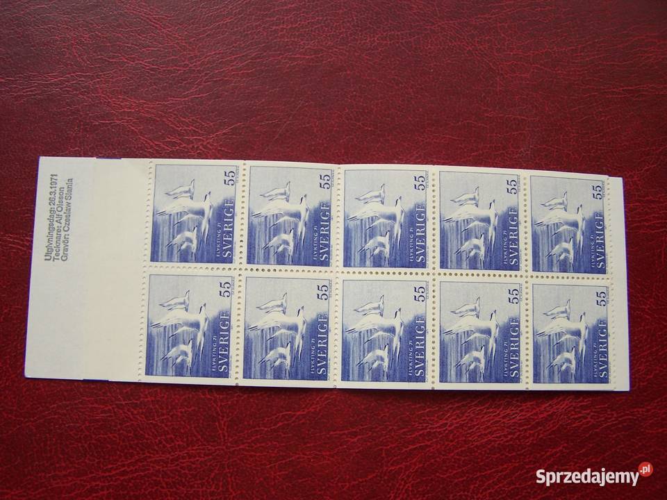 Szwecja 1971 MNH Mi 705 Karnet Fauna Ptaki Tychy