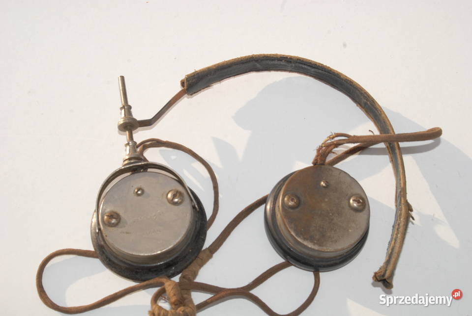 Stare słuchawki do radiostacji sygnowane Cieszyn