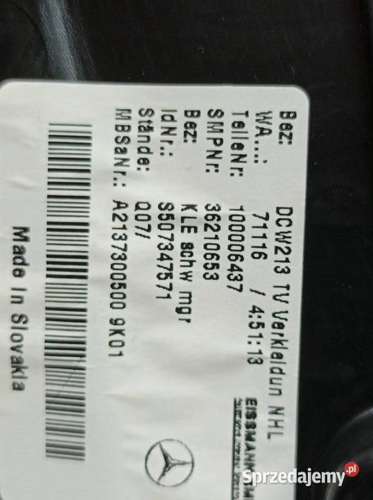 TAPICERKA BOCZEK LEWY TYŁ SEDAN 2137300500