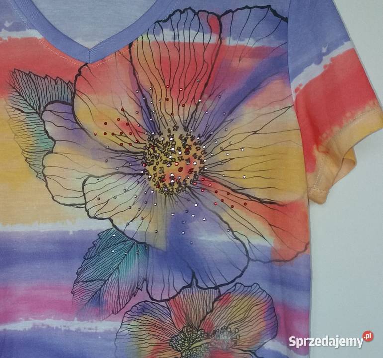 L44 Wygodna bluzka nowa kolorowy Gliwice sprzedam