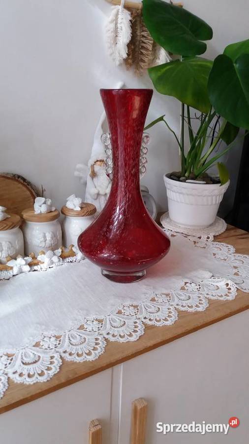 Wazon kanna Kaczmarek Górska PRL szkło Krosno sprzedam