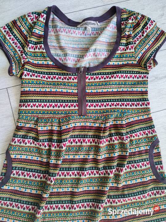 sukienka z kolorowej dzianiny Attrattivo Spódnice i sukienki Częstochowa sprzedam