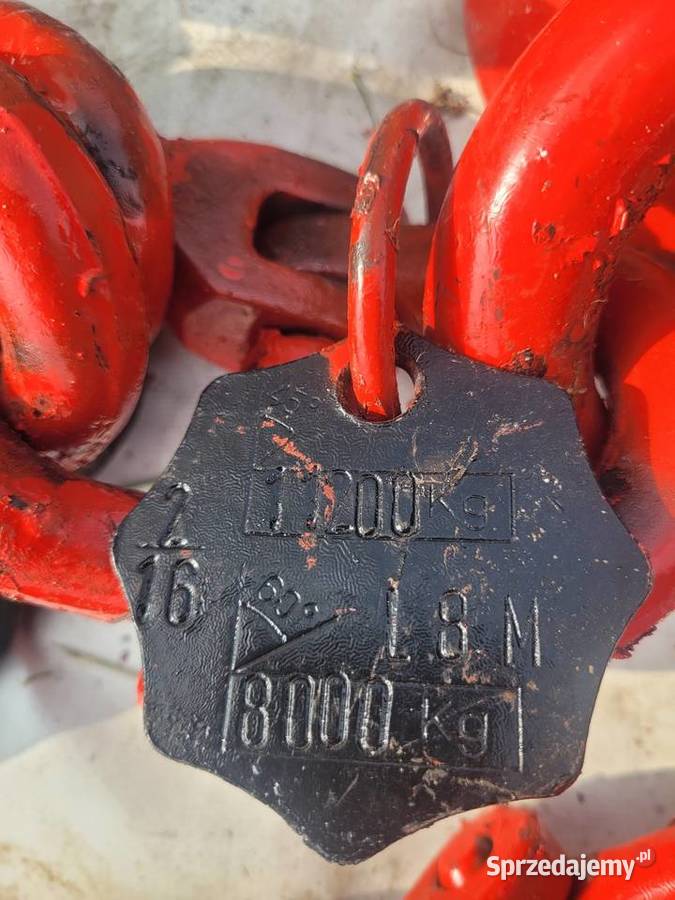 Zawiesie łańcuchowe 4 cięgnowe 25 ton 8 metra