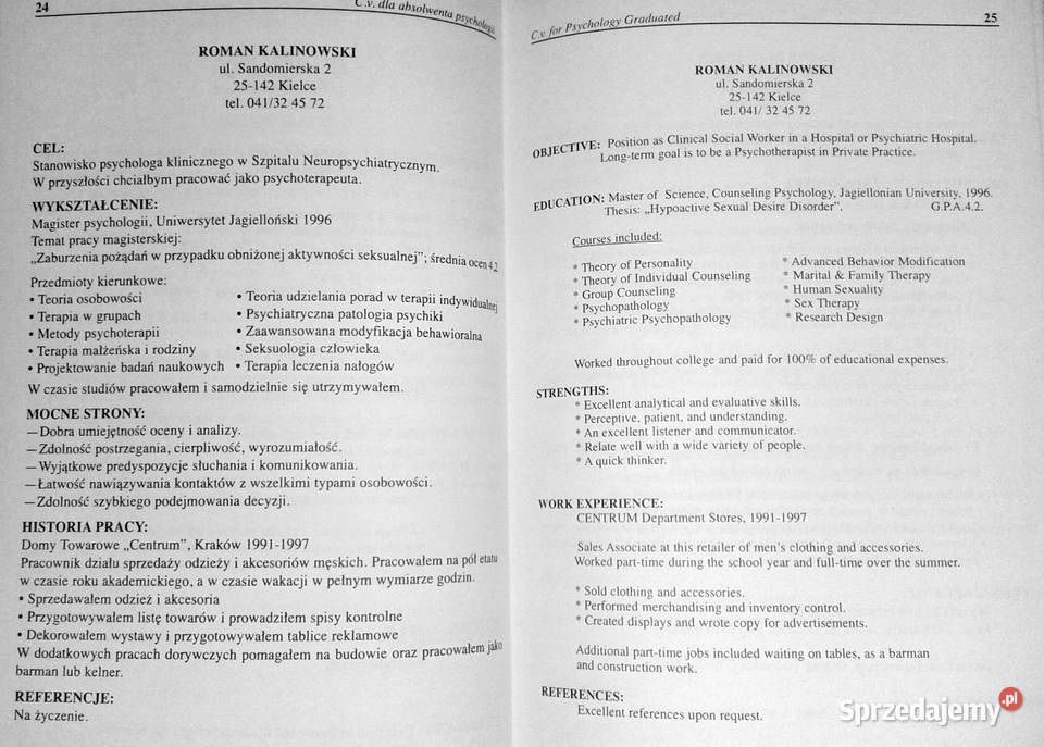 Listy motywacyjne i curriculum vitae Bronisław Chełm