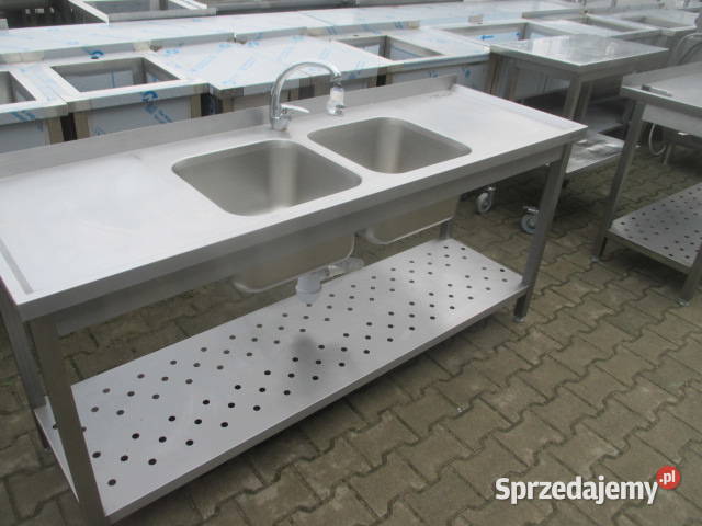 Zlew Gastronomiczny 2 Komorowy Z Półką 1806085