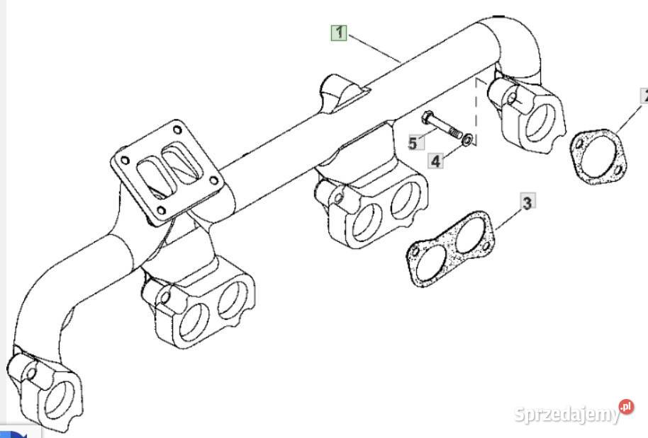 Kolektor wydechowy R505566 6081HRW42 John Deere Wilkowo