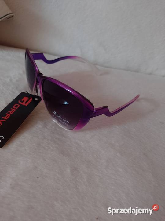 Fioletowo bezbarwne okulary przeciwsłoneczne Filtr UV-400 kat. 3  małopolskie Kraków