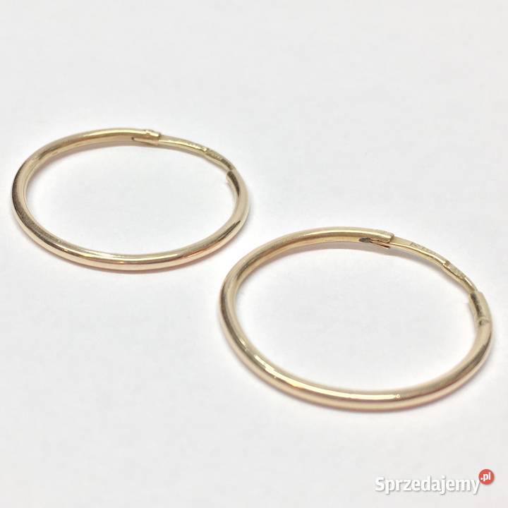 Złote KOLCZYKI 585 14K cudowne duże KOŁA 22mm Warszawa sprzedam