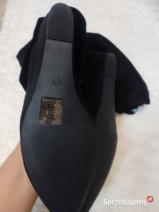 42 WideFit wygodne Czarne Kozaki kowbojki 27cm Kozaki Kraków