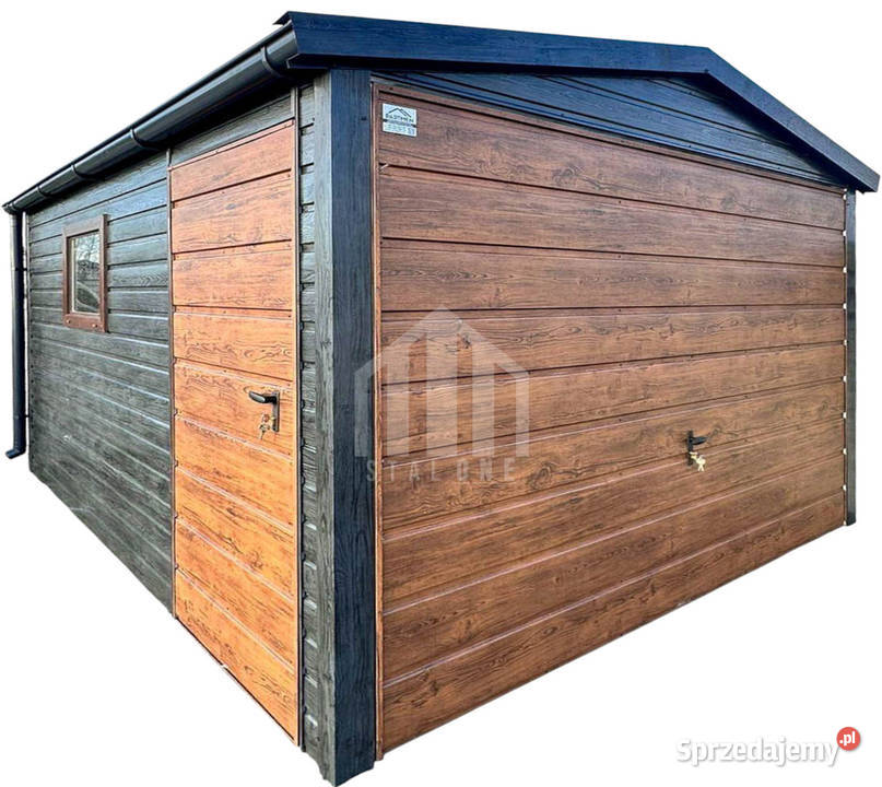 Garaż blaszany 3x4m brama uchylna drzwi okno pomorskie
