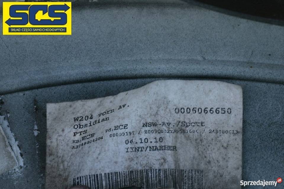 MERCEDES C KLASA W204 ZDERZAK PRZÓD PRZEDNI Bieleń