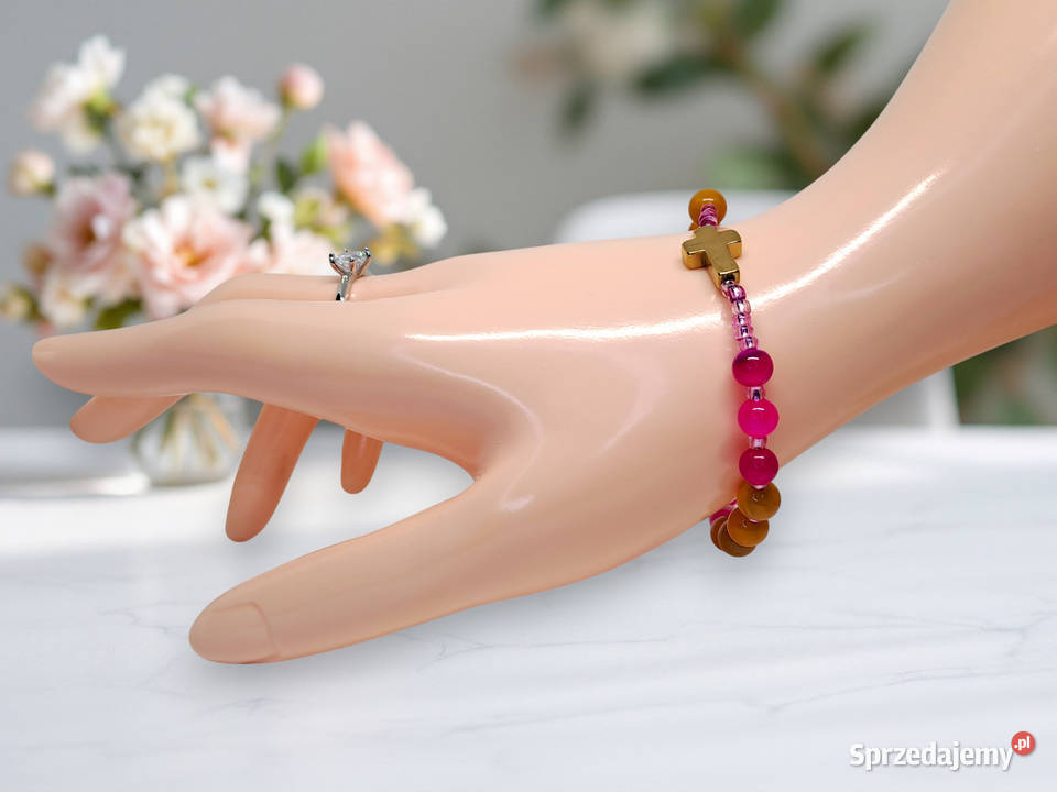 Bransoletka dziesiątka różańca BURSZTYN bałtycki Warszawa