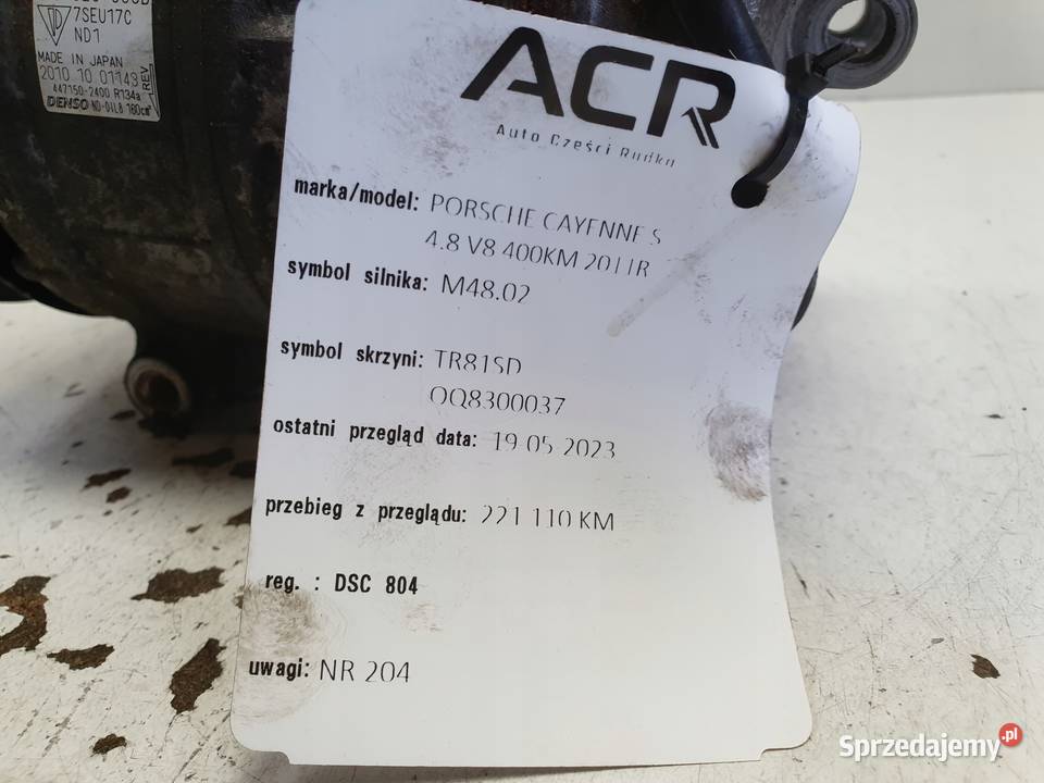 SPRĘŻARKA KLIMATYZACJI Porsche Cayenne S II 48 sprzedam